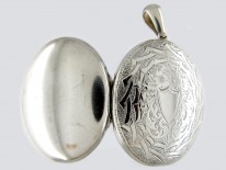 Victorian Silver Shield Locket