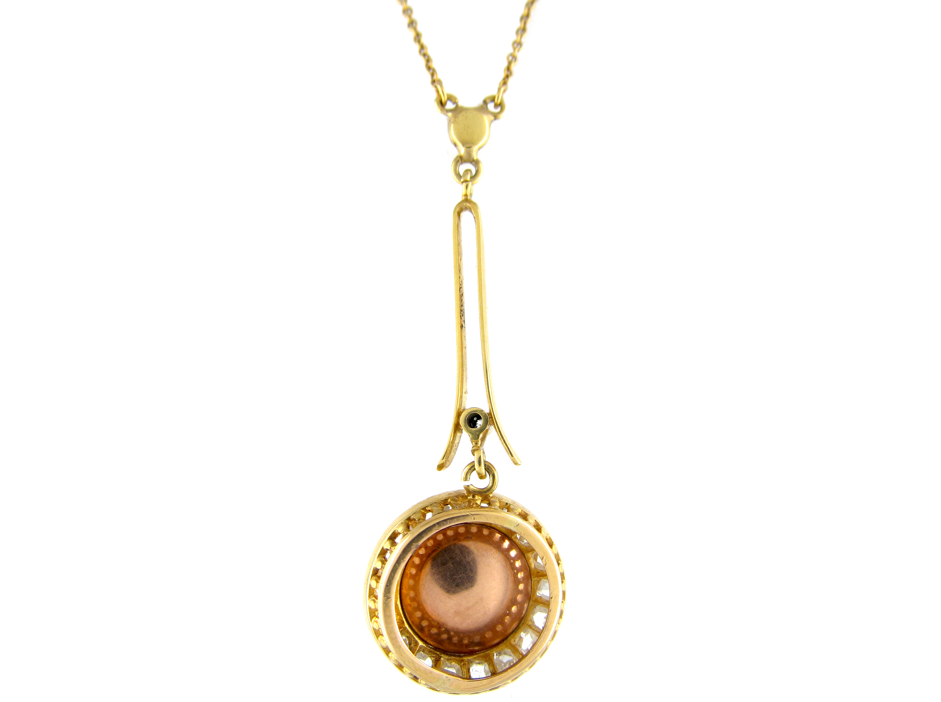 Edwardian Natural Pearl & Rose Diamond Pendant on Chain (941D) | The ...