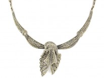 Silver & Marcasite Art Deco Articulated Necklace