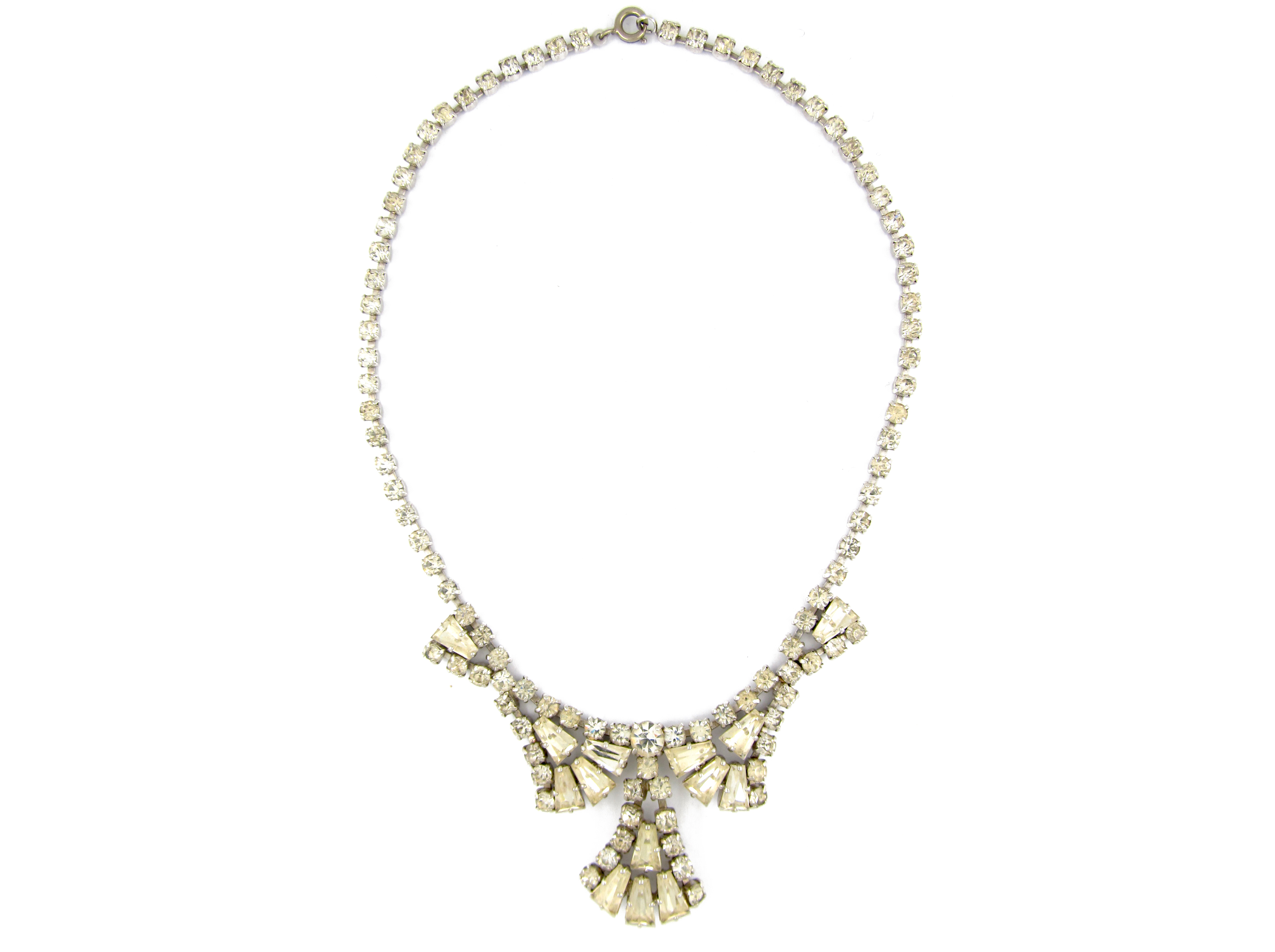 Metal & Paste Art Deco Necklace (899D) The Antique Jewellery Company