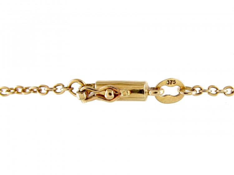 Aquamarine & Natural Pearl Gold Festoon Necklace (914D) | The Antique ...