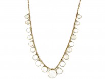 Edwardian Gold & Moonstone Round Drops Necklace