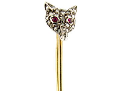 Diamond Fox Head Pin