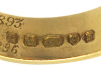Victorian Black Enamel & Rose Diamond Buckle Ring
