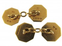 18ct Gold Octagonal Cufflinks