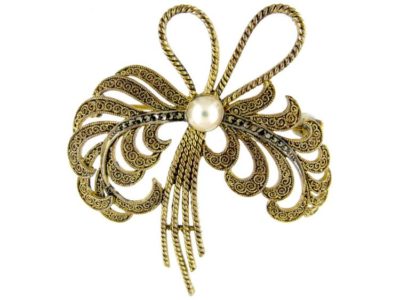 Theodor Fahrner Gilt & Marcasite Brooch