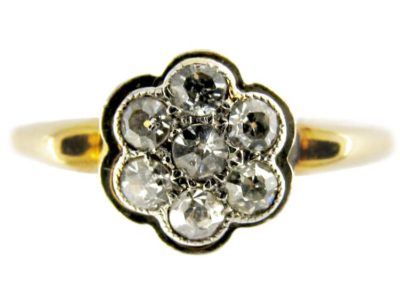 Diamond Edwardian Small Cluster Ring