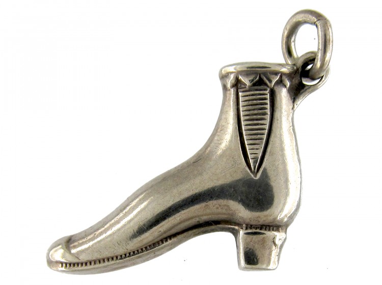 Victorian Scottish Silver & Agate Boot Charm