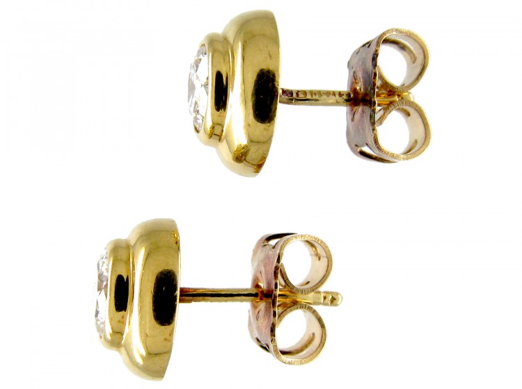 Diamond 18ct Gold Stud Earrings