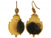 15ct Gold Victorian Drop Earrings with Star Motif