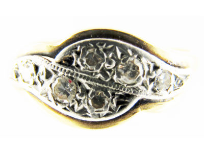 Diamond Double Twist Ring
