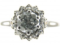 Sapphire & Diamond Edwardian Oval Cluster Ring