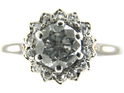 Diamond Daisy Cluster Ring