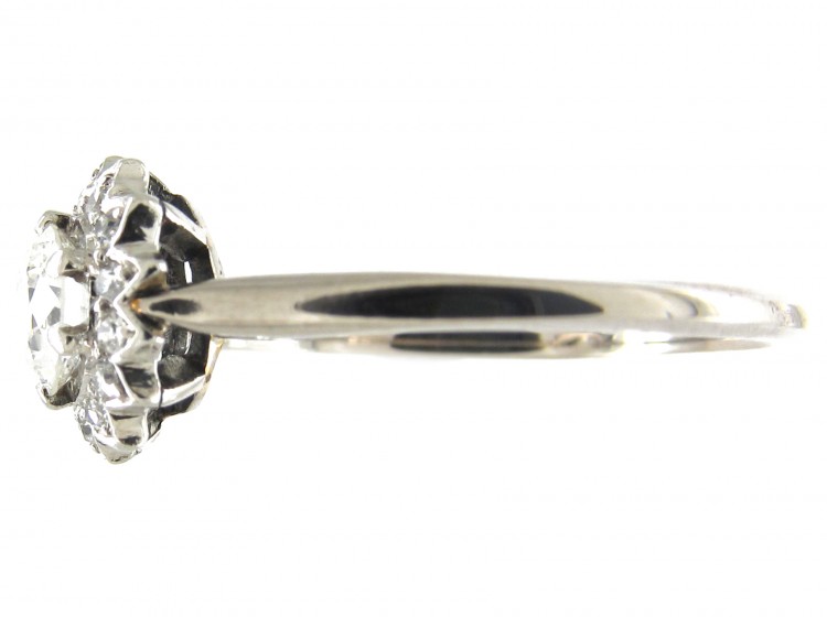 Diamond Daisy Cluster Ring
