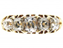 Sapphire & Diamond Edwardian Oval Cluster Ring