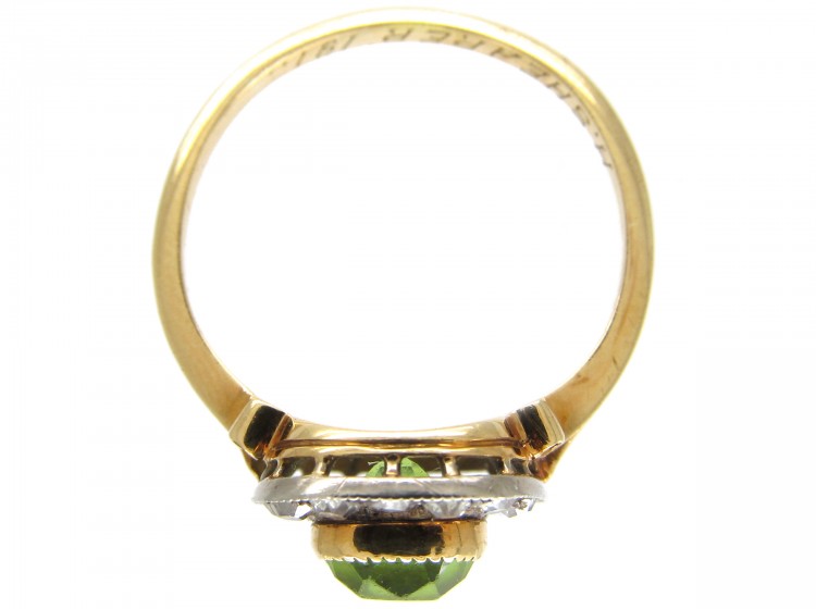 Peridot & Diamond Edwardian Ring