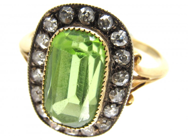Peridot & Diamond Edwardian Ring