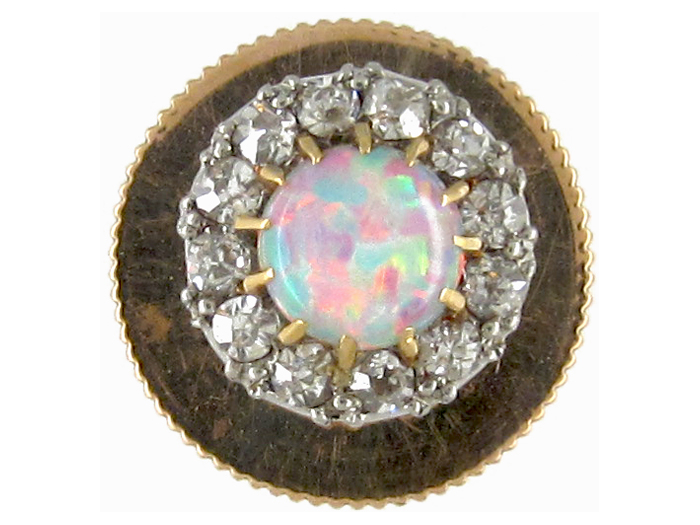 Opal Diamond Stud in Original Case