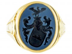 Victorian Onyx & 14ct Gold signet Ring
