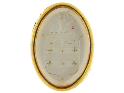 Georgian Large 18ct Gold & Chalcedony Seal