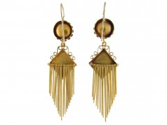 18ct Gold Victorian Tassle Drop Earrings