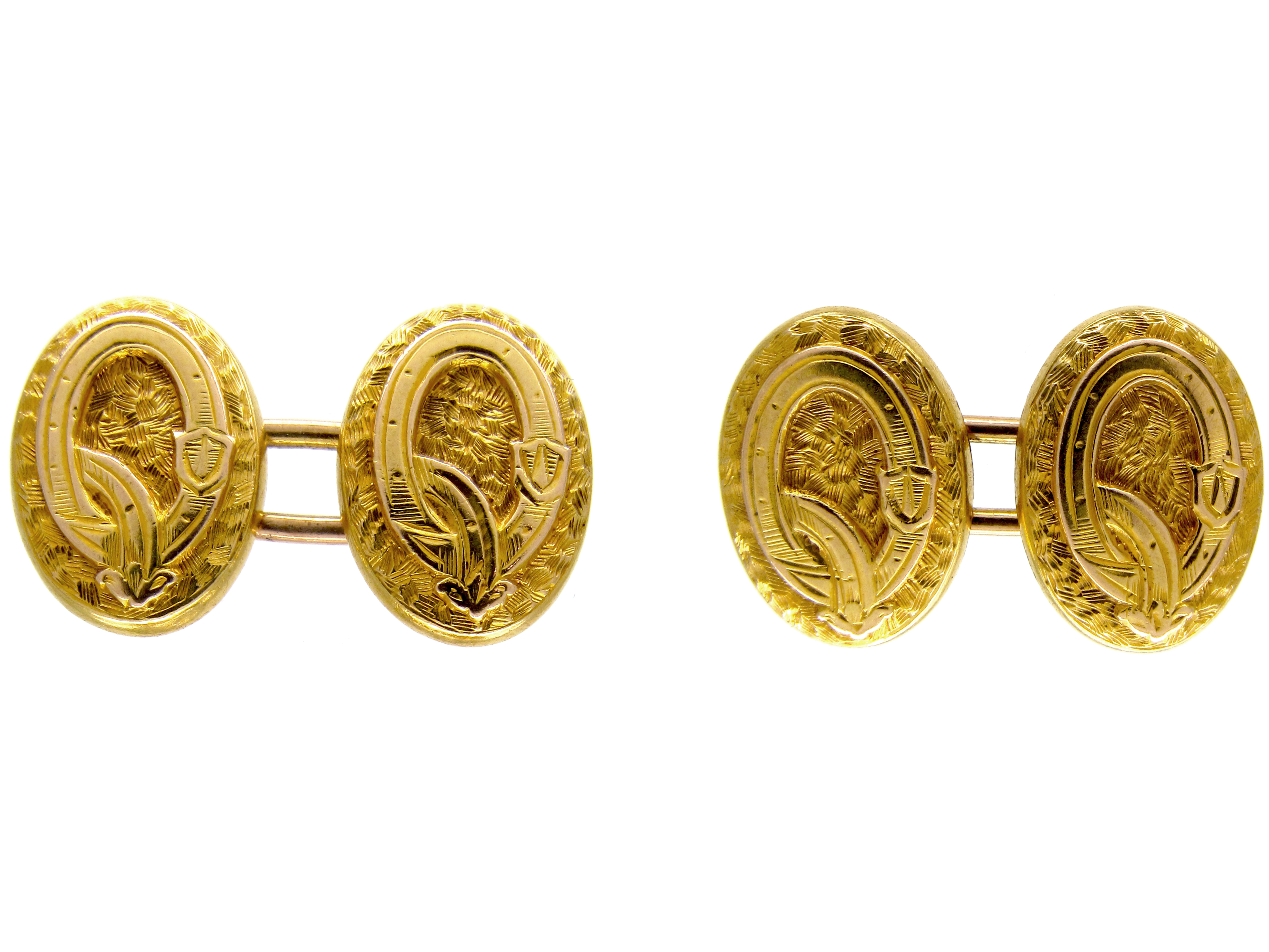 Victorian 15ct Gold Garter Cufflinks (907B/OJ) | The Antique Jewellery ...