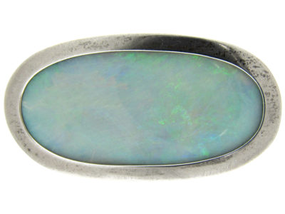 Silver & Opal Brooch