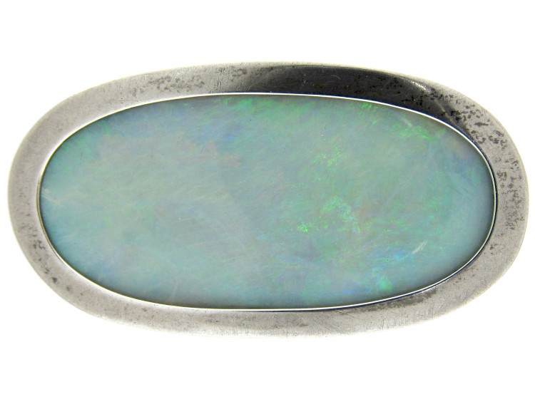 Silver & Opal Brooch