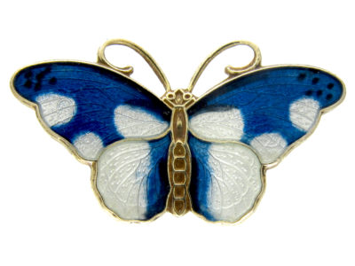 Silver & Enamel Butterfly Brooch