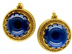 Victorian 18ct Gold & Lapis Earrings