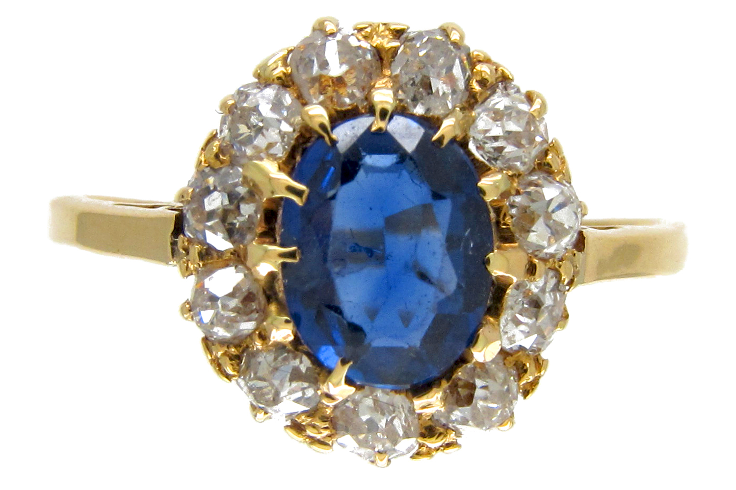 Edwardian Sapphire & Diamond Ring (239E) | The Antique Jewellery Company