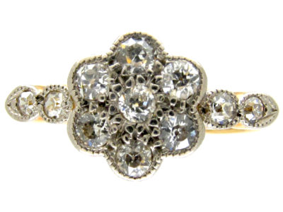 Edwardian Diamond Cluster Ring