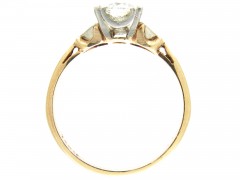 Diamond Solitaire Ring With Diamond Set Shoulders