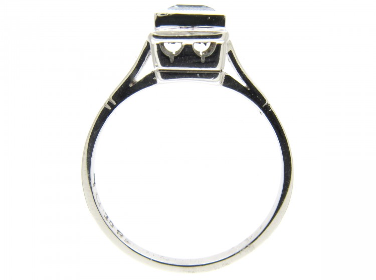 Aquamarine 18ct White Gold & Platinum Ring