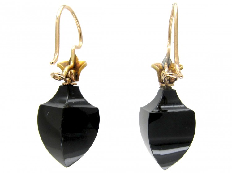 Onyx & Enamel Earrings