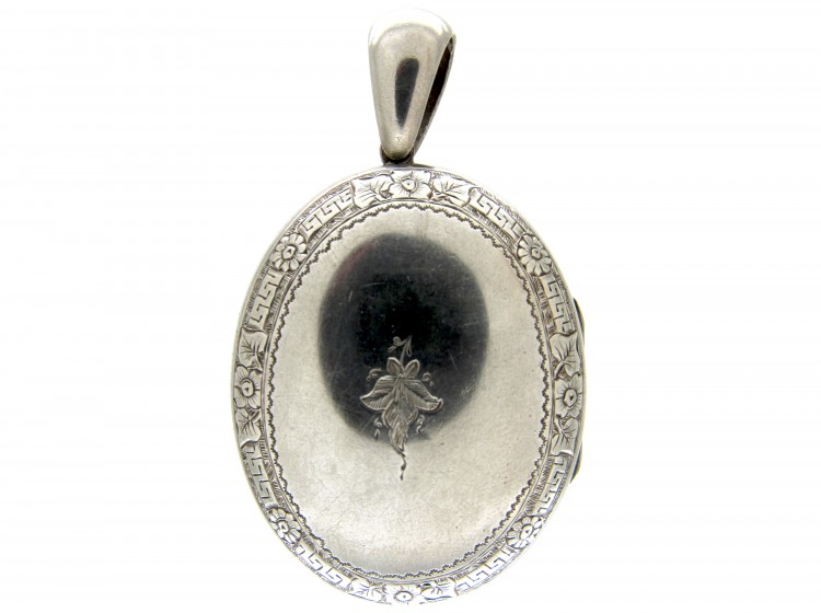 Victorian Silver Locket Pendant