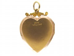 Gold & Paste Heart-Shaped Locket