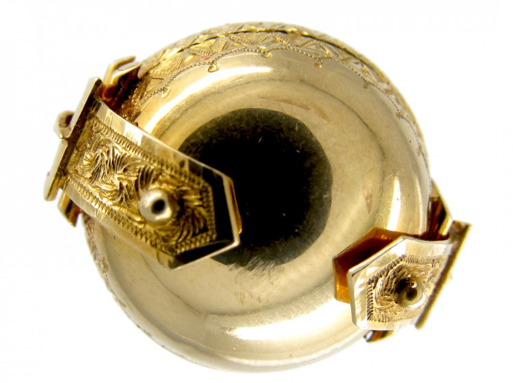 Victorian Six Sided Spherical Locket Pendant