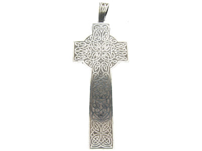 Victorian Silver Celtic Cross Pendant