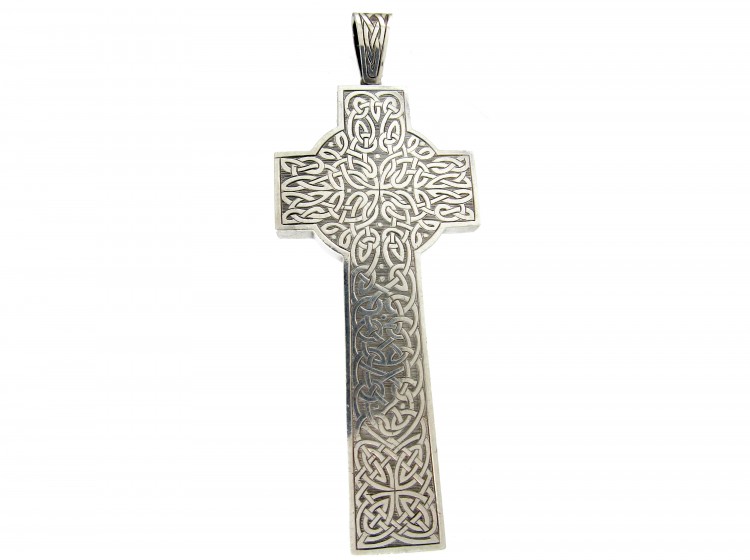 Victorian Silver Celtic Cross Pendant