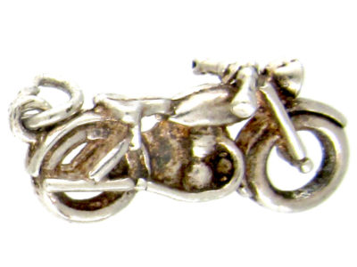 Silver Motorbike Charm