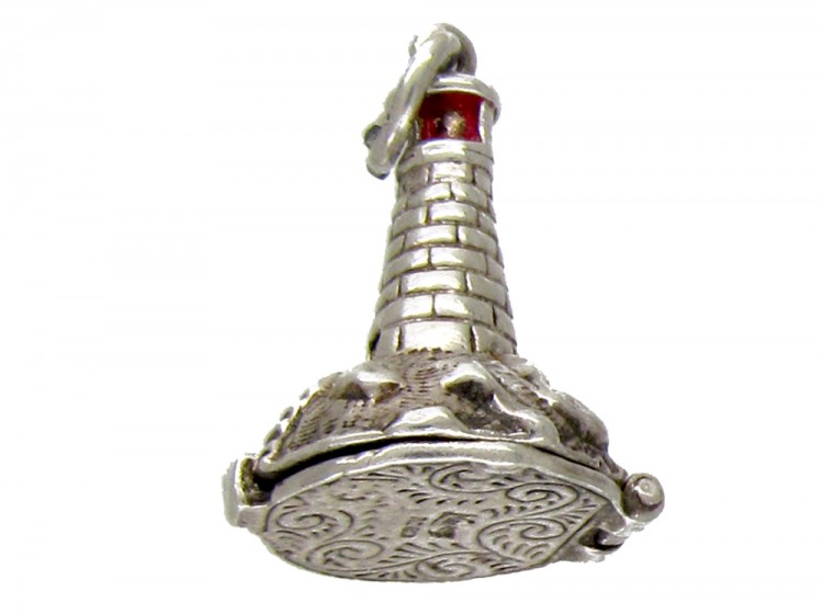 Silver Opening Lighthouse Charm