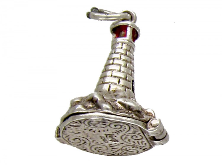 Silver Opening Lighthouse Charm