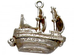Silver Opening Galleon Charm