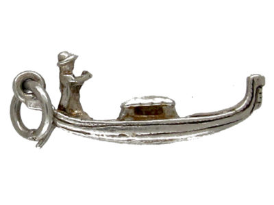 Silver Venetian Gondola Charm