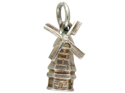 Silver Windmill Charm