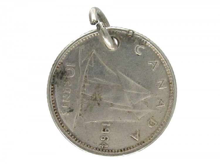 Silver Canadian Coin Charm