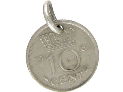 Silver 10 Cent Coin Charm