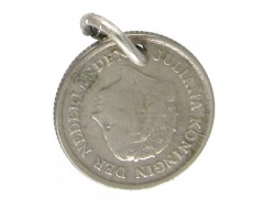 Silver 10 Cent Coin Charm