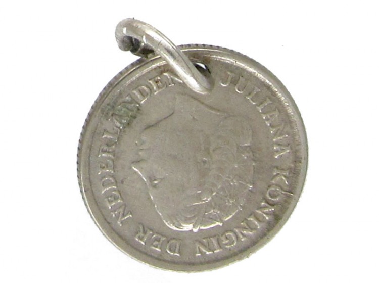 Silver 10 Cent Coin Charm